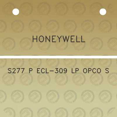 honeywell-s277-p-ecl-309-lp-opco-s