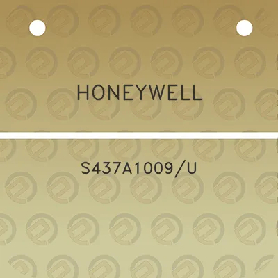 honeywell-s437a1009u