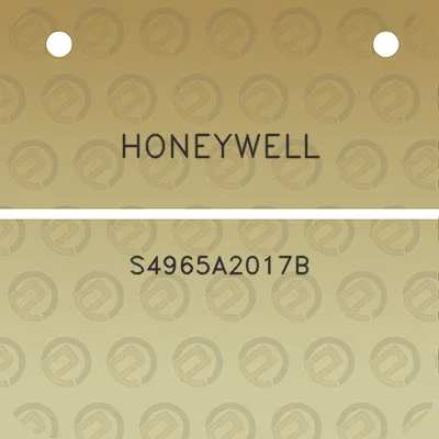 honeywell-s4965a2017b