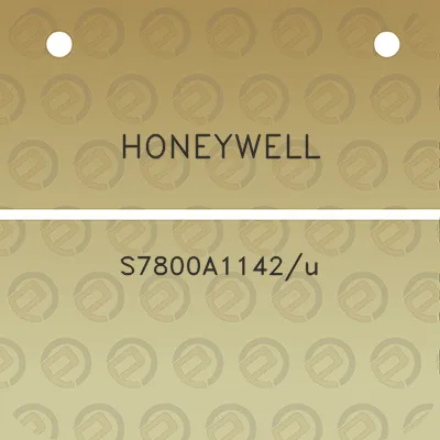 honeywell-s7800a1142u