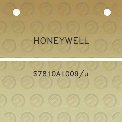 honeywell-s7810a1009u