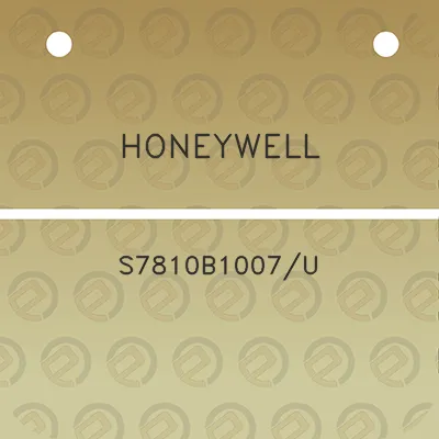 honeywell-s7810b1007u