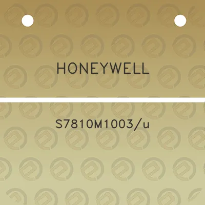 honeywell-s7810m1003u