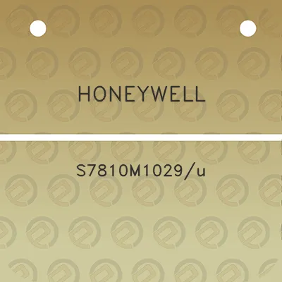 honeywell-s7810m1029u