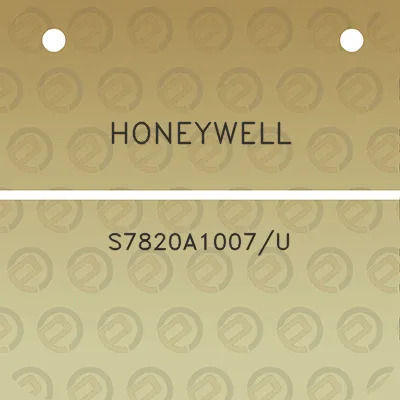 honeywell-s7820a1007u