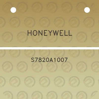 honeywell-s7820a1007