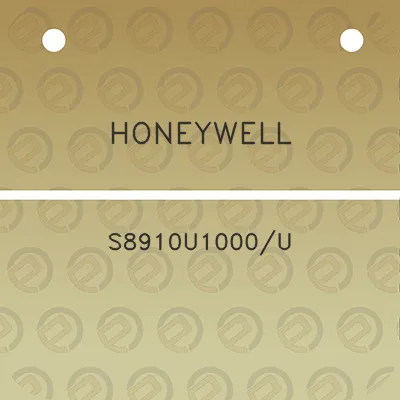 honeywell-s8910u1000u