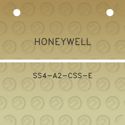 honeywell-ss4-a2-css-e