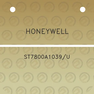 honeywell-st7800a1039u