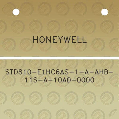 honeywell-std810-e1hc6as-1-a-ahb-11s-a-10a0-0000