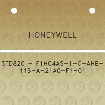 honeywell-std820-f1hc4as-1-c-ahb-11s-a-21a0-f1-01