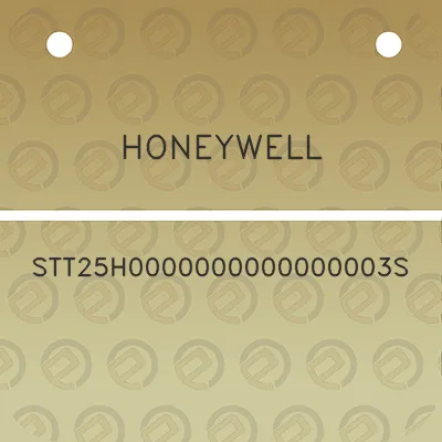 honeywell-stt25h0000000000000003s