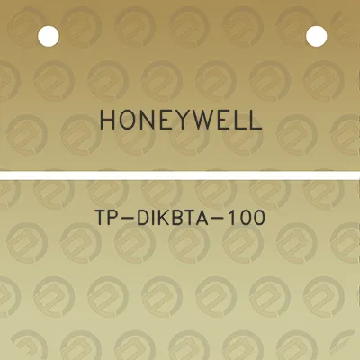 honeywell-tp-dikbta-100