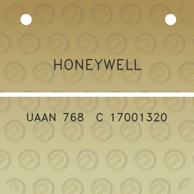 honeywell-uaan-768-c-17001320