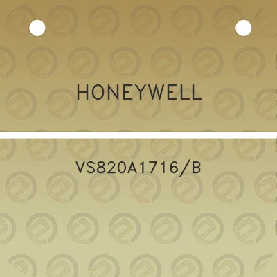 honeywell-vs820a1716b