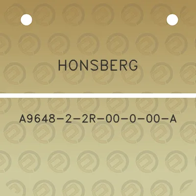 honsberg-a9648-2-2r-00-0-00-a