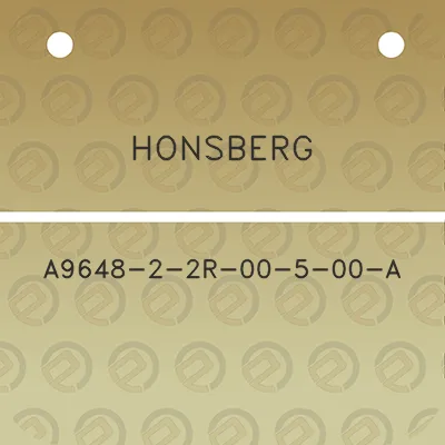 honsberg-a9648-2-2r-00-5-00-a