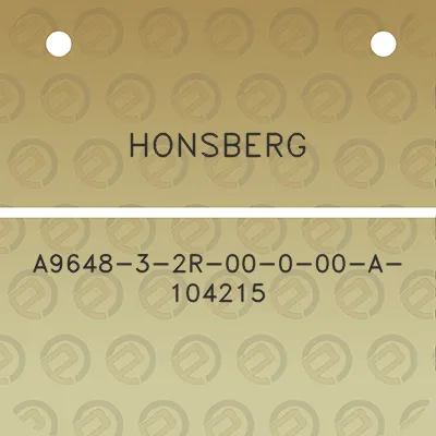 honsberg-a9648-3-2r-00-0-00-a-104215