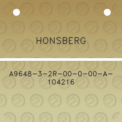 honsberg-a9648-3-2r-00-0-00-a-104216