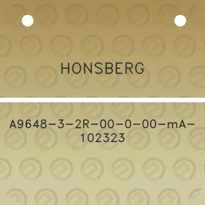 honsberg-a9648-3-2r-00-0-00-ma-102323