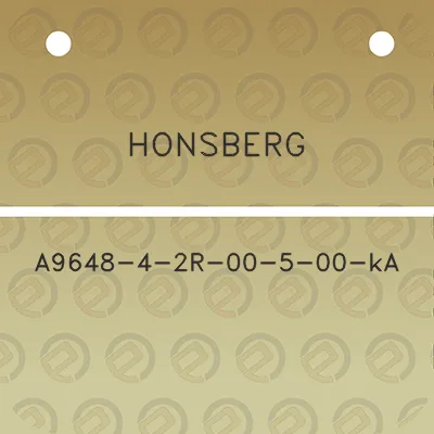 honsberg-a9648-4-2r-00-5-00-ka