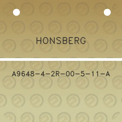 honsberg-a9648-4-2r-00-5-11-a