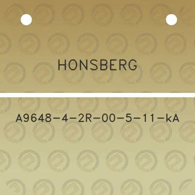 honsberg-a9648-4-2r-00-5-11-ka