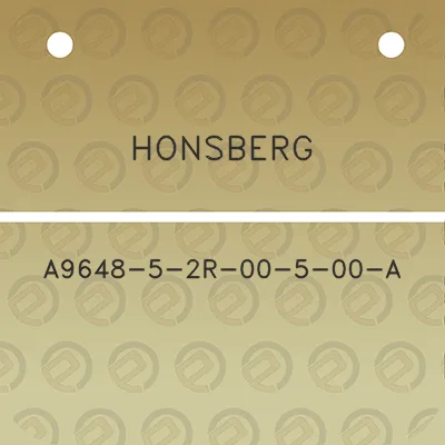 honsberg-a9648-5-2r-00-5-00-a