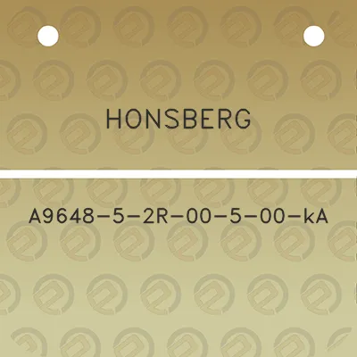 honsberg-a9648-5-2r-00-5-00-ka