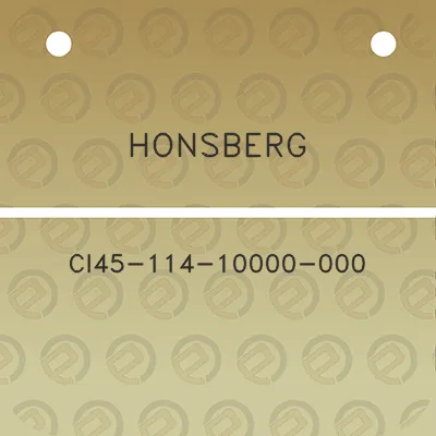 honsberg-ci45-114-10000-000