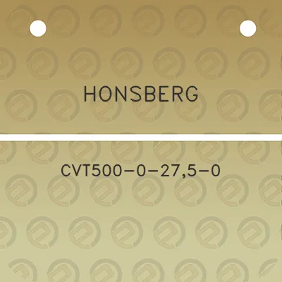 honsberg-cvt500-0-275-0