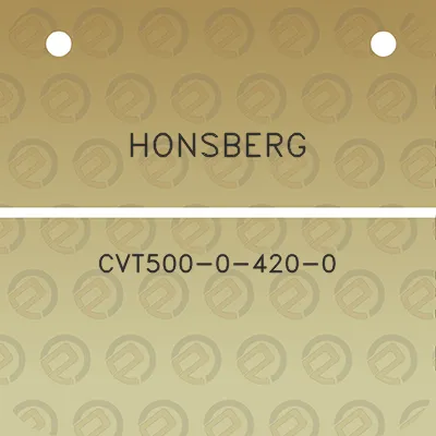 honsberg-cvt500-0-420-0