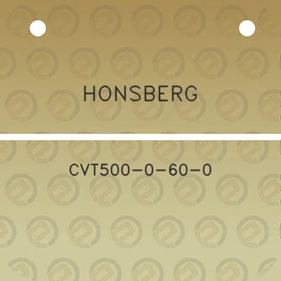 honsberg-cvt500-0-60-0