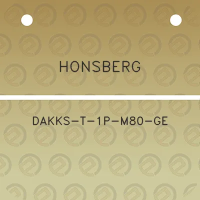 honsberg-dakks-t-1p-m80-ge