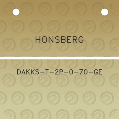 honsberg-dakks-t-2p-0-70-ge