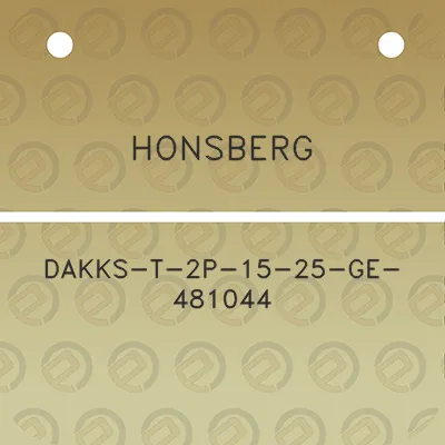 honsberg-dakks-t-2p-15-25-ge-481044