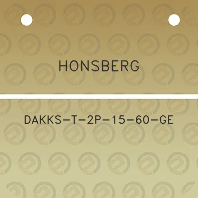 honsberg-dakks-t-2p-15-60-ge