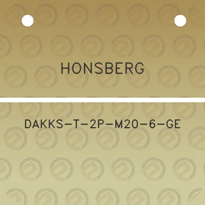 honsberg-dakks-t-2p-m20-6-ge