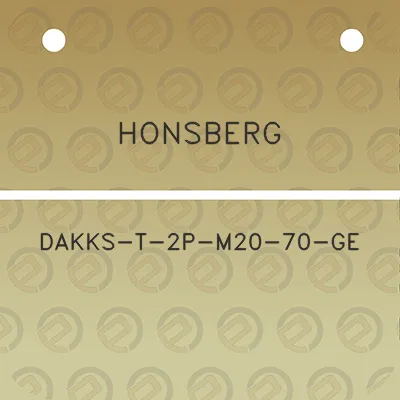 honsberg-dakks-t-2p-m20-70-ge