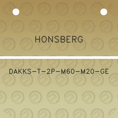 honsberg-dakks-t-2p-m60-m20-ge