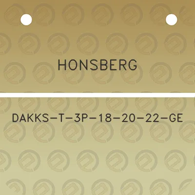 honsberg-dakks-t-3p-18-20-22-ge