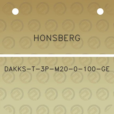 honsberg-dakks-t-3p-m20-0-100-ge