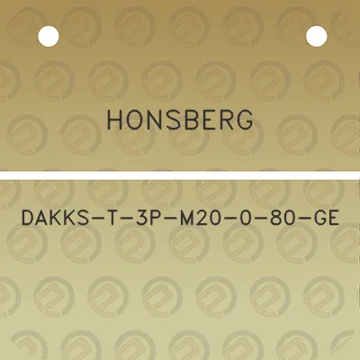 honsberg-dakks-t-3p-m20-0-80-ge