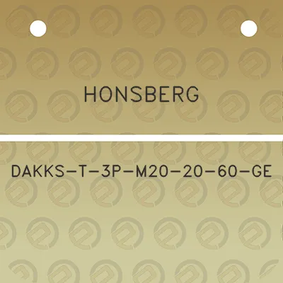 honsberg-dakks-t-3p-m20-20-60-ge