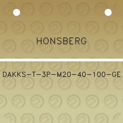 honsberg-dakks-t-3p-m20-40-100-ge