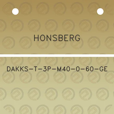 honsberg-dakks-t-3p-m40-0-60-ge