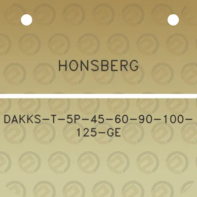 honsberg-dakks-t-5p-45-60-90-100-125-ge