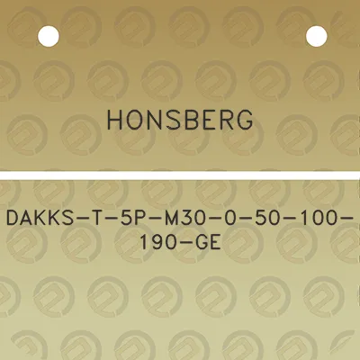 honsberg-dakks-t-5p-m30-0-50-100-190-ge