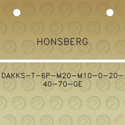 honsberg-dakks-t-6p-m20-m10-0-20-40-70-ge