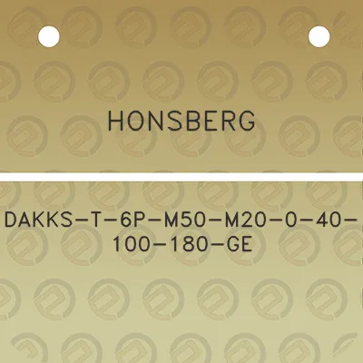 honsberg-dakks-t-6p-m50-m20-0-40-100-180-ge